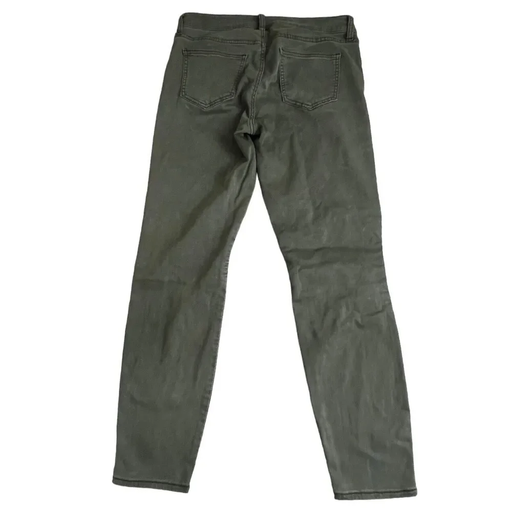 Pistola‎ Womens Green Mid Rise Skinny Moto Jeans 30